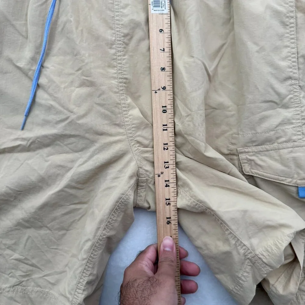 Polo Ralph Lauren Shorts Mens L Beige Swim Trunks Cargo Pocket Elastic Waist
